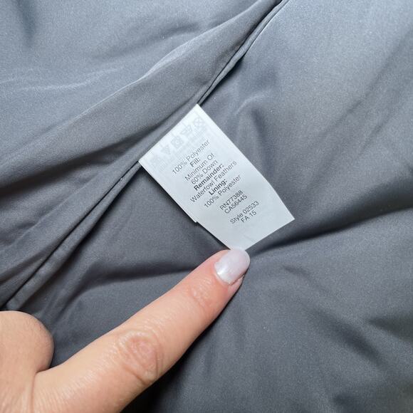 J CREW Puffer Vest Gray Herringbone Pattern Down Filled w/Pockets Size Small NWT - Picture 9 of 11